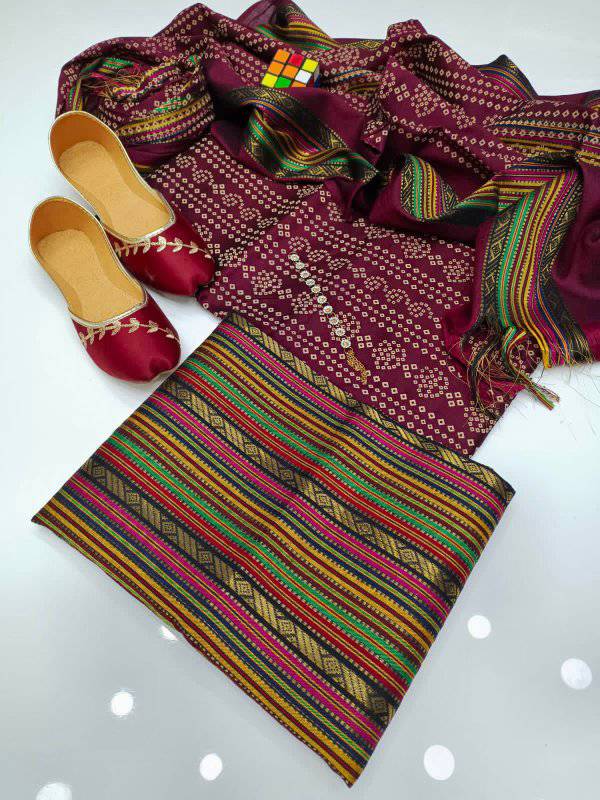 WINTER SILK DIGITAL PRINTED 3-PIECE - DP#117