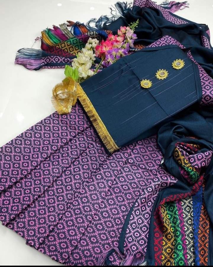 WINTER SILK DIGITAL PRINTED 3-PIECE - DP#142