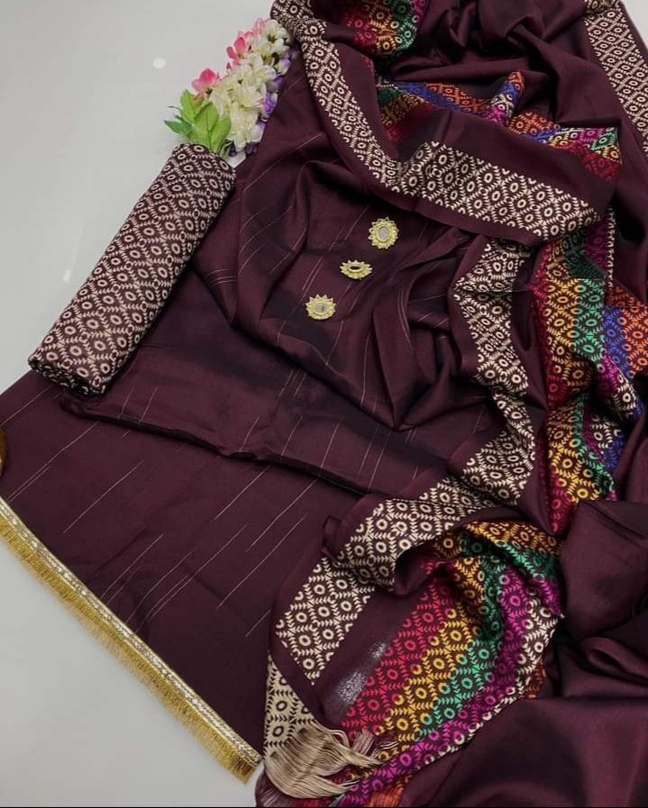 WINTER SILK DIGITAL PRINTED 3-PIECE - DP#143