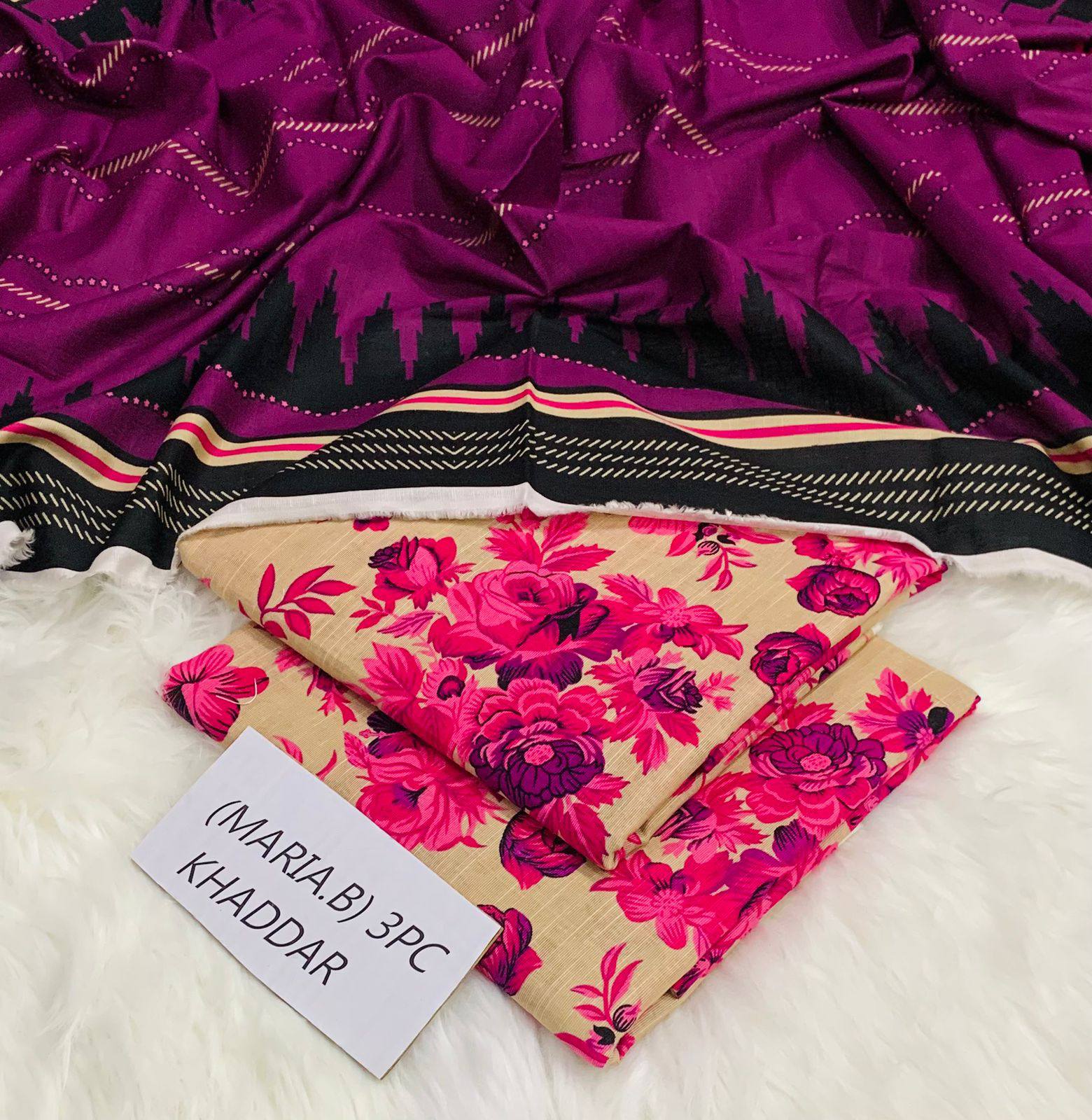 Digital Printed 3 Pcs Soft Khaddar Suit -21