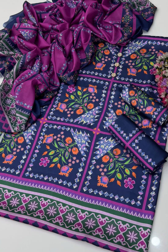 WINTER SILK DIGITAL PRINTED 3-PIECE - SD#39