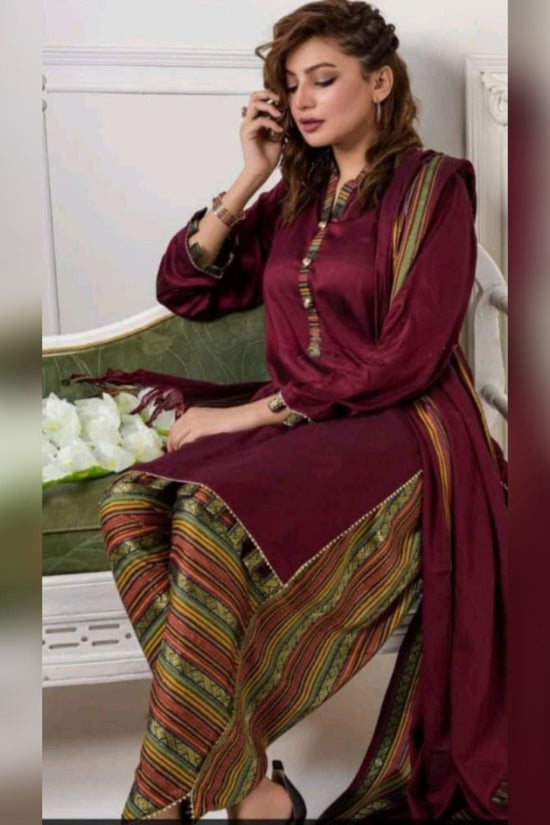 WINTER SILK DIGITAL PRINTED 3-PIECE - DP#55