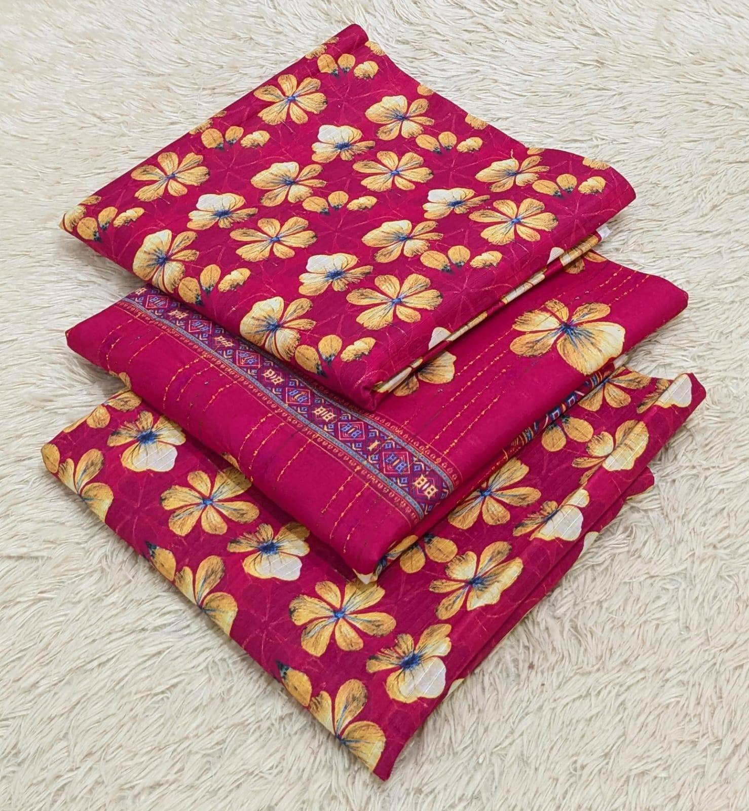 Digital Printed 3 Piece Soft Khaddar Suit -D#13