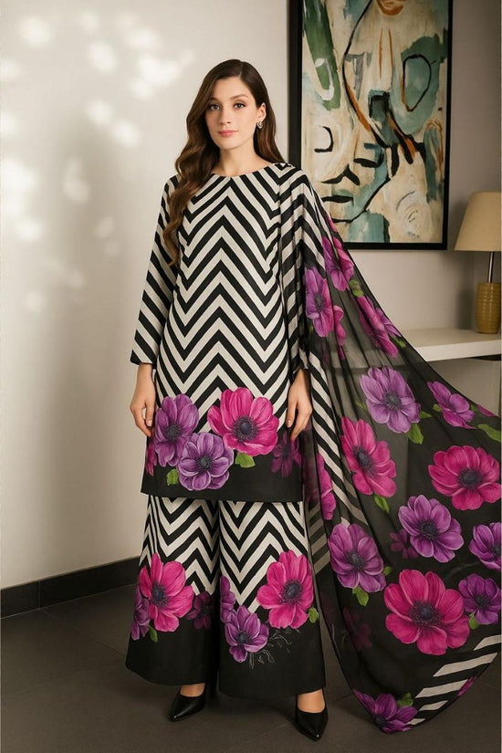 WINTER SILK DIGITAL PRINTED 3-PIECE - SD#63
